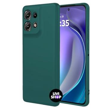 Imagem de Capa Case Capinha Compatível EDGE 60 fusion Silicone Com Bordas Elevadas Aveludada Forro Premium (VERDE MILITAR)