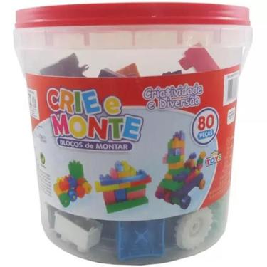 Imagem de Blocos De Montar Crie E Monte Com 80 Peças - Mini Toys
