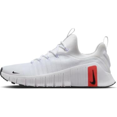 Imagem de Nike Free Metcon 6 Tênis de treino masculino (FJ7127-100, branco/vermelho picante/platina pura/preto), Branco/vermelho picante/platina pura/preto, 39