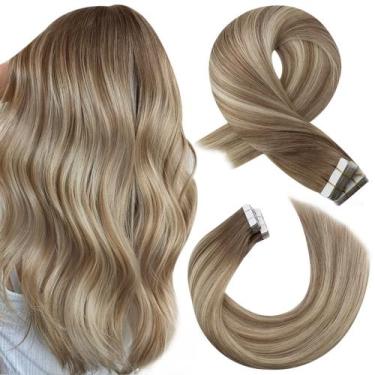 Imagem de Fita adesiva em extensões de cabelo humano Moresoo Balayage 40-50cm 50