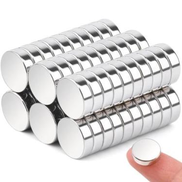 Imagem de Ímãs de neodímio Keukenket 10x3mm, pacote com 60 unidades para uso ind