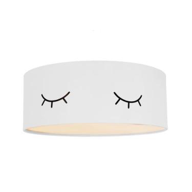 Imagem de Luminária Plafon Infantil Olhinho Cúpula 50x15 3e27 Branco - Tom Luz