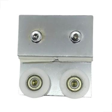 Imagem de Carrinho Duplo 1122AC Porta Janelas De Vidro Correr Cromado - Glasspeç