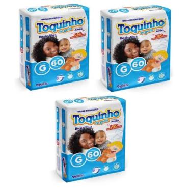 Imagem de Fralda Descartável Toquinho de Gente Basic Plus Tamanho G - 180 Tiras