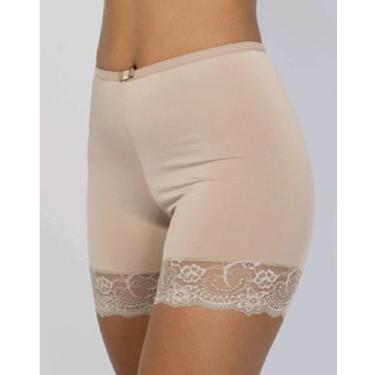 Imagem de Short Segunda Pele Ánagua Combinação Barra COM Renda Bermuda Moda Ínti