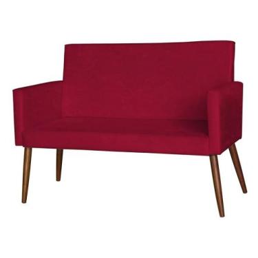 Imagem de Poltrona 2 Lugares Namoradeira Sala, Quarto Suede - King Lar, Bordo