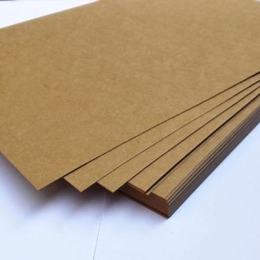 Imagem de Papel Kraft 180g A4 50fls Marrom Escuro Ideal para Convites Casamento 
