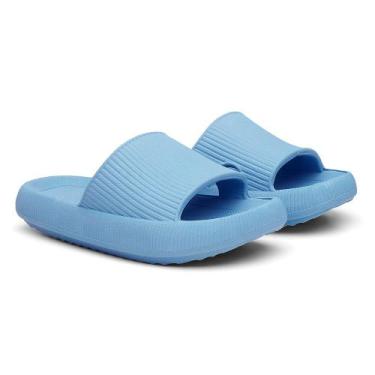 Imagem de Chinela Slide Nuvem Confortável Colorida - Simprona, Azul bebe, 40