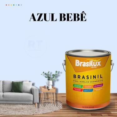 Imagem de Tinta Parede Azul Acinzentado Acrílica Brasinil 3,2l - BRASILUX, AZUL 