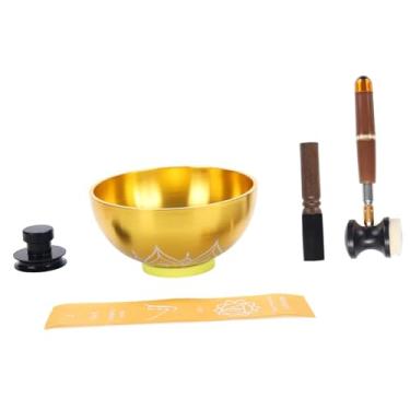 Imagem de Dynwave Conjunto de tigelas tibetanas para canto, ornamento para meditação, tigela com bastões para meditação de mesa, E5