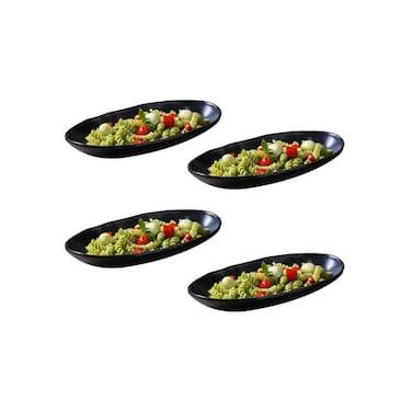 Imagem de Conjunto de Travessas Ovais Grandes Porto Brasil Orgânico Night Blue 32x16cm - 4 Peças