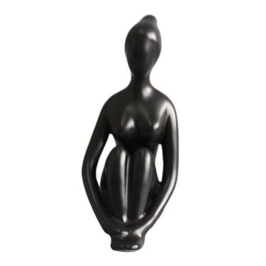 Imagem de Wswqop Pequena Figura, Estátua, Colecionável, Ornamento Nórdico, Escultura Sentada para Uso Interno, Prateleira de Mesa, Sala de Jantar, 5cm X 6.5cm X 10cm