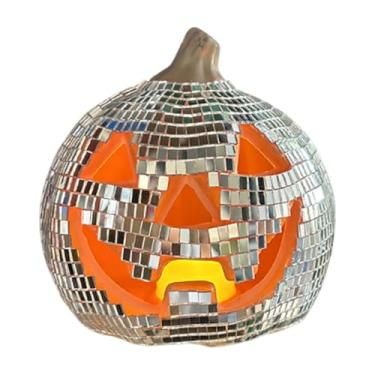 Imagem de rockible Enfeite de Decoração de Lanterna de Abóbora de Halloween para Celebração de Mesa Festiva