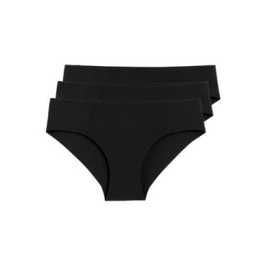 Imagem de Kit com 3 Calcinhas Biquíni Liz 50391, Preto, XG
