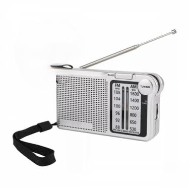 Imagem de Mini Rádio de Bolso Portátil FM/AM 2 Bandas Retrô – Compacto e Leve para Uso Diário