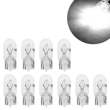 Imagem de QKYS Lâmpada de freio de 10 peças, substituição de lâmpadas de cluster de instrumentos T10 168 194 W5W, vidro de quartzo, luzes automotivas, lâmpadas e indicadores, universal para a maioria dos carros