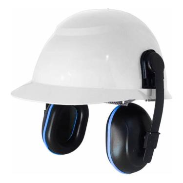 Imagem de 2X Capacete De Segurança + Abafador De Ruidos Concha + Jugul