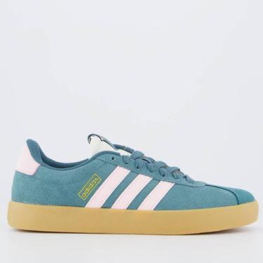 Imagem de Tênis Adidas VL Court 3.0 Feminino Verde e Rosa, 37