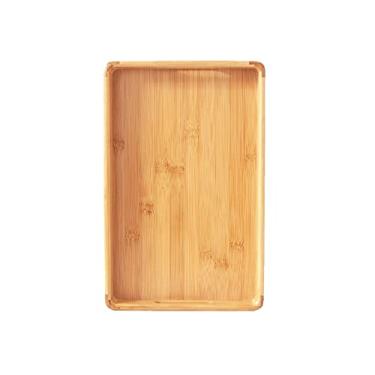 Imagem de Bandeja vegetariana bandeja de serviço bandeja retangular alça embutida casa bandeja multifuncional decoração de mesa de café/573