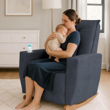 Imagem de Poltrona de Amamentação Balanço Quarto de Bebe Mamãe Agata - Bl DECOR,