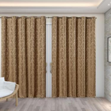 Imagem de Cortina Jacquard Original Semi Blackout 4M Larg. Por 2,70 Altura com I