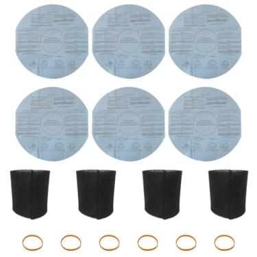 Imagem de XSPANDER 6 filtros 90107/90137 e 4 capas de espuma 90585 e 6 faixas de retenção aptas para filtro de aspirador de pó 7 litros: 9303511 (modelo L250), 5890200(K250), 2036000(MACM-250), 90S200 Modelo