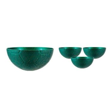 Imagem de Kit 4 Petisqueira Futebol Fibra Madeira Verde 240Ml