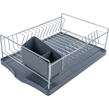 Imagem de Escorredor Tramontina Aço Cromado Plurale Grafite 13 Pratos