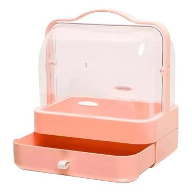 Imagem de Organizador Cápsula Porta Maquiagem Joias Cosmético Portátil Caixa Acr