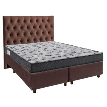 Imagem de Cama + Box Blindado e Colchão Ortobom D33 Casal - Iso100 + Cabeceira