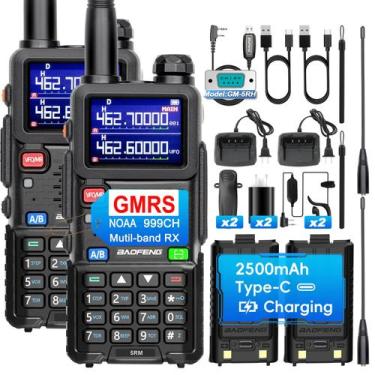 Imagem de Rádios portáteis GMRS BAOFENG GM-5RM 5W 2500mAh tipo C, pacote com 2