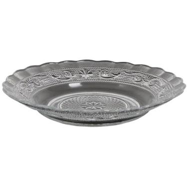 Imagem de Conjunto 4 Unidades Prato Fundo Vidro Transparente - WELLMIX