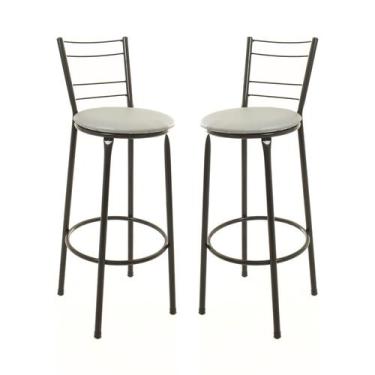 Imagem de Kit 2 Banquetas Banco Alto Balcão Cozinha 4 Arames - ESPAÇO JUNCO, Pra