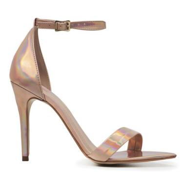 Imagem de Sandália VL Hollywood Holográfica Bico Folha e Salto 10cm - Vitória Lu