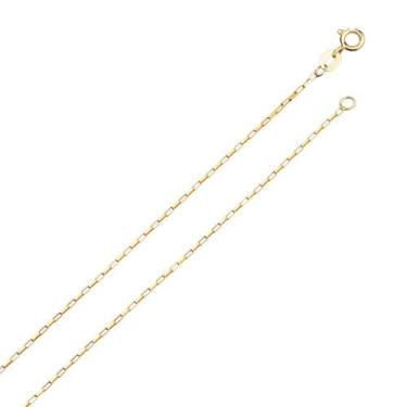 Imagem de Corrente Feminina Maciça Elos Em Ouro 18k 1mm - AGAPRIME JÓIAS, 45cm