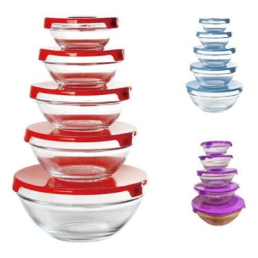 Imagem de Conjunto 5 Potes De Vidro Com Tampa - Sortido - Praticasa, Sortida