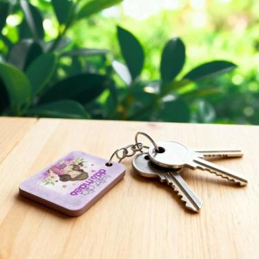 Imagem de Kit 100 Chaveiros MDF Dia das Mães Amor em Plenitude - Bazar dos Quadr