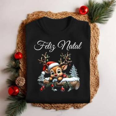 Imagem de Camiseta Unissex Natal Hena Na Neve Personalizada Fim de Ano Festas - 