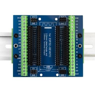 Imagem de Suporte em trilho DIN Breakout Board para ESP32 com expansão GPIO - na