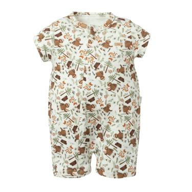 Imagem de Macacão Bebê Menino Curto com Zíper Estampado Camping - Hug