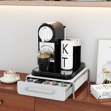 Imagem de Organizador de Capsula, Bandeja Porta Capsulas Cantinho do Cafe 1 Gavetas Organizadoras, Suporte para Cafeteira e Gaveta, Bandeja Porta Capsulas Cantinho Do Café, com 1 Gavetas Organizador Suporte