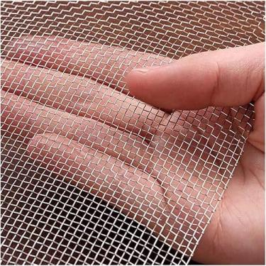 Imagem de 304 Malha Tecida De Aço Inoxidável Do Fio 10, Malha Do Respiradouro De Ar Do Furo De 2.3mm Heat Que Resiste A Malha Da Tela, Para A Malha Da Cerca Do Jardim, Rede De Arame Do, Silver, 1x2m(39x78inch)