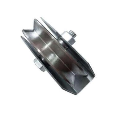 Imagem de Roldana Ferro Maciça 75mm (3) Para Portão Cantoneira - Ferrosul - Meta