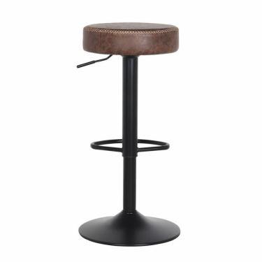 Imagem de Banqueta Alta Estofada p/Cozinha Americana Giratória marrom