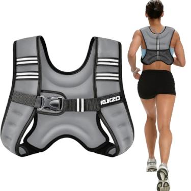 Imagem de KUKZO Colete feminino com peso de 3,6 kg, unissex, refletivo, treinamento de força, para corrida, cardio e exercícios