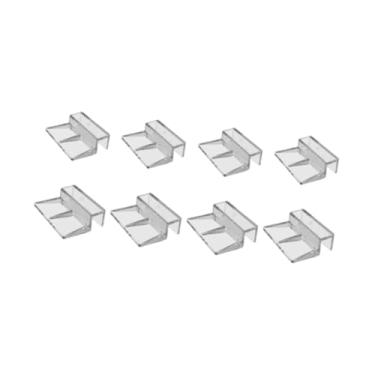 Imagem de Generic 8x Clipes de cobertura de vidro para aquário, suportes resistentes e transparentes para tampa de aquário, práticos para tampas de aquário, divisórias