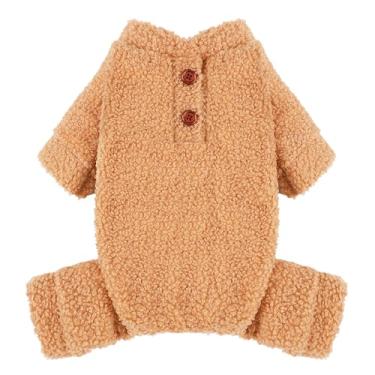 Imagem de Pijamas para cães de tamanho pequeno para cães meninos meninas suéter de lã para filhotes roupas de cachorro pijamas para cachorro chihuahua outono inverno macacão quente roupas para cães de estimação