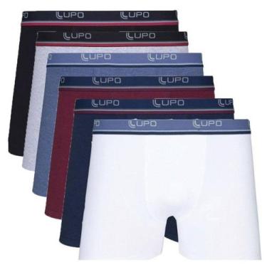 Imagem de kit 6 lupo cuecas boxer algodão, Sortidas, G