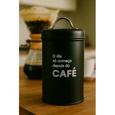 Imagem de POTE LATA DE MANTIMENTOS INDUSTRIAL CAFÉ PRETO - LINHA DOM FRASES