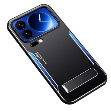 Imagem de HAOMRIYL Capa para Xiaomi 17 Pro Max/17 Pro/17, com suporte oculto, capa traseira fosca proteção para câmera, capa de telefone ultrafina, azul, 17 Pro Max